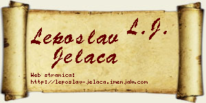 Leposlav Jelača vizit kartica